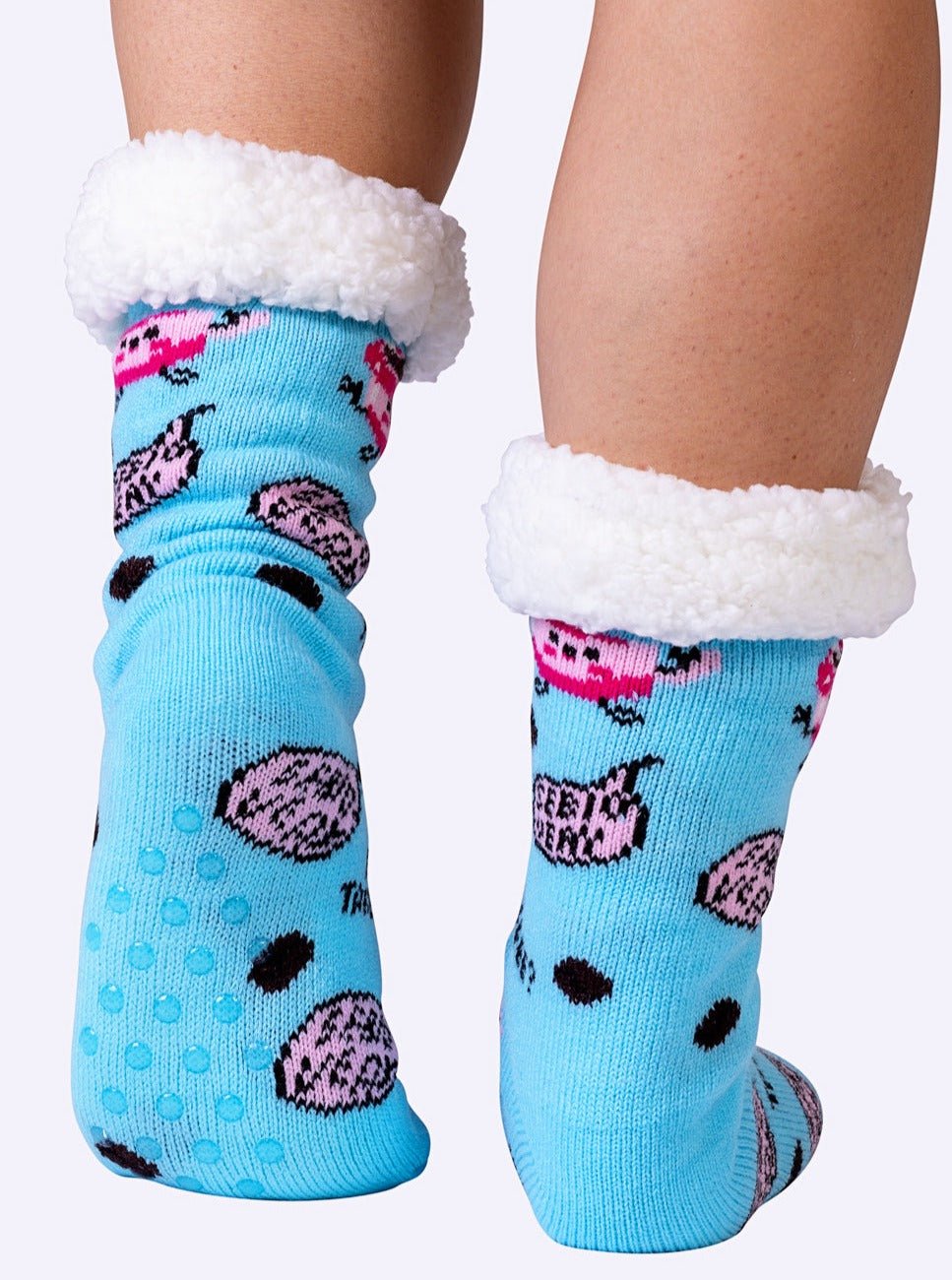 Coffee Fluffy Slipper Socks - Shnugz
