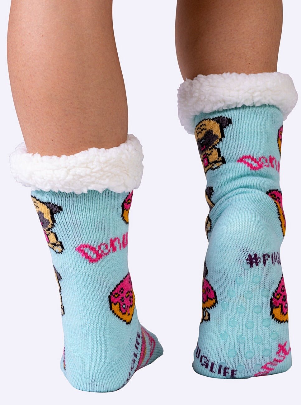 NEW Pug Life Fluffy Slipper Socks - Shnugz