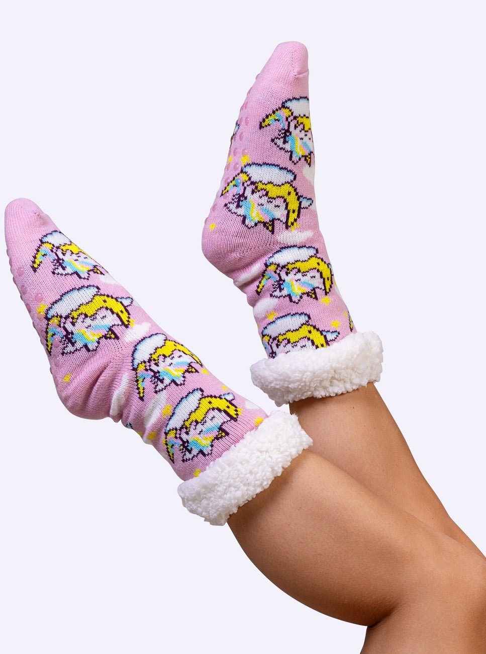 NEW Unicorn Fluffy Slipper Socks - Shnugz