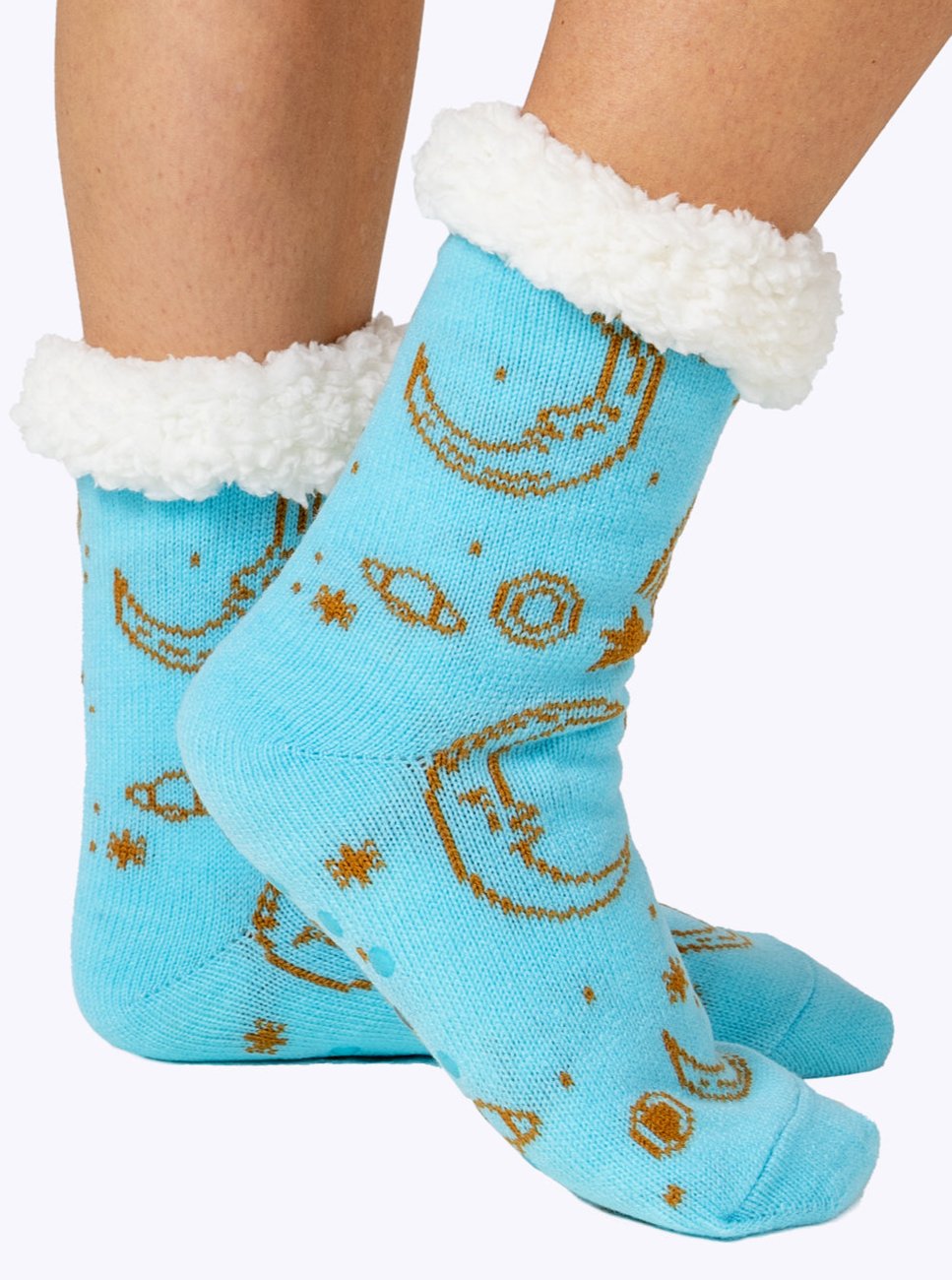 NEW Galaxy Fluffy Slipper Socks