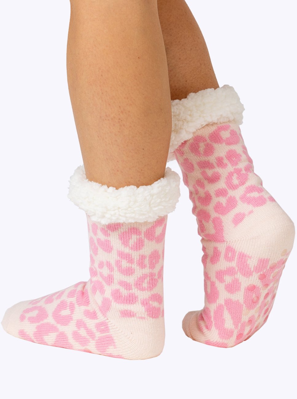 NEW Leopard Print Fluffy Slipper Socks