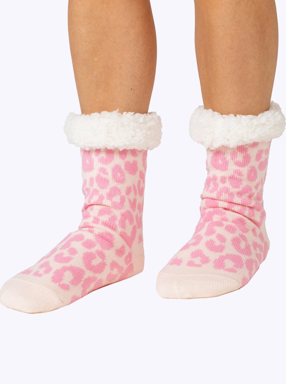 NEW Leopard Print Fluffy Slipper Socks