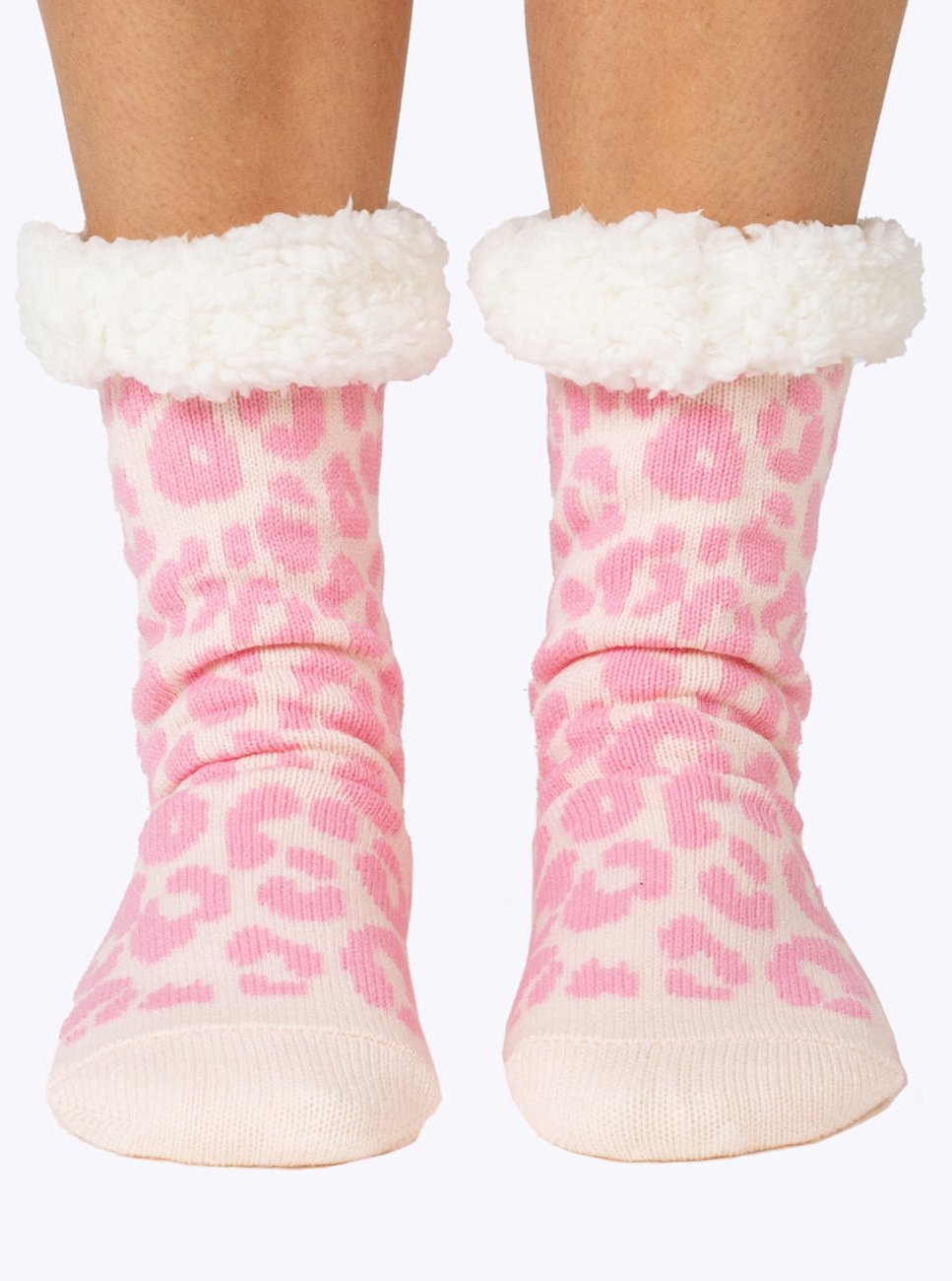 NEW Leopard Print Fluffy Slipper Socks