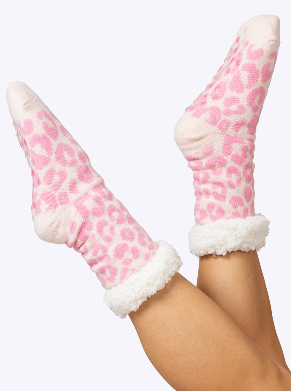 NEW Leopard Print Fluffy Slipper Socks