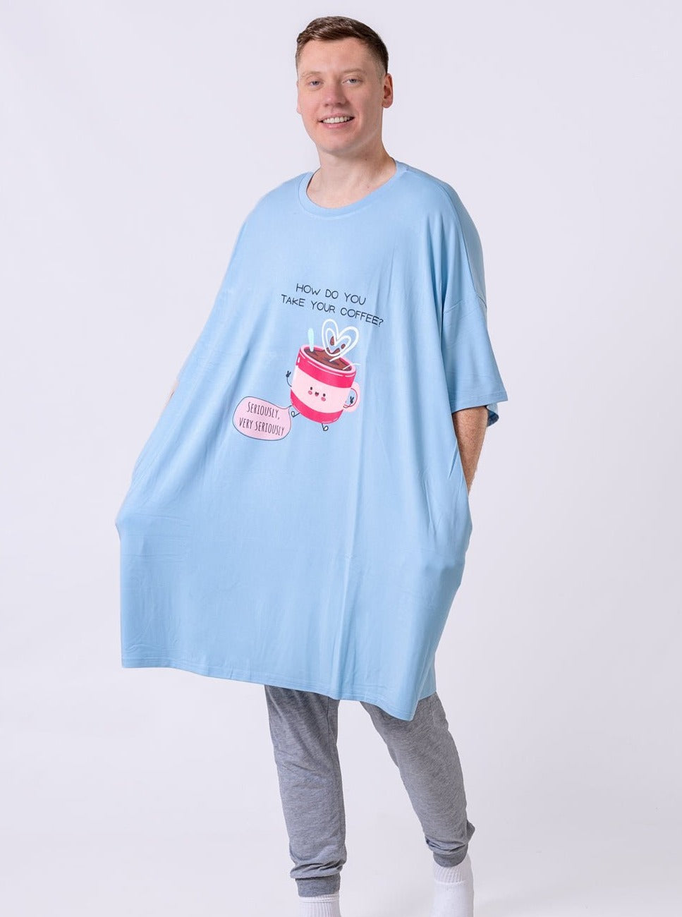 Coffee Shnugz Sleep Tee (Ships On 25th JULY 2023) - Shnugz